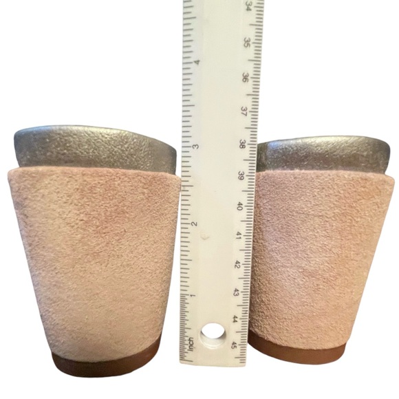 Luca Lenore Leather Platform Wedge Sandal Slide Striped Vamp Women’s Sz 7.5 - Picture 13 of 13